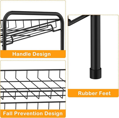 Can Rack Organizer, Can Storage Rack, Can Organizers and Storage for Pantry, Stackable Can Storage Dispenser for Kitchen Pantry Cabinet, Black