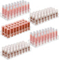 Kigley Clear Lipstick Organizer Acrylic Lip Gloss Holder Cosmetic Storage Lipstick Display Case for Women Perfume Sample Drawer Brushes Bottles Birthday Gift (5 Pcs,24 Grid)