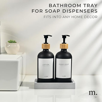 MaisoNovo Concrete Tray | Gray Tray for Bathroom Countertop | Bathroom Counter Trays | Dish Soap Trays for Kitchen