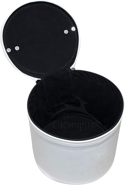 Premium Masonic Fez Cases - Imitation Leather Hat Display Storage Box | Available in White, Red, Blue, Purple, Black (White)