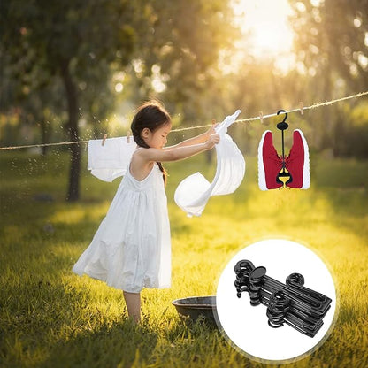 LIOOBO 15PCS Shoe Display Hook Shoes Hanger Organizer Drying Rack Plastic Sneaker Holder Storage for Closet Organizing Shop Home Supermarket Mall Black