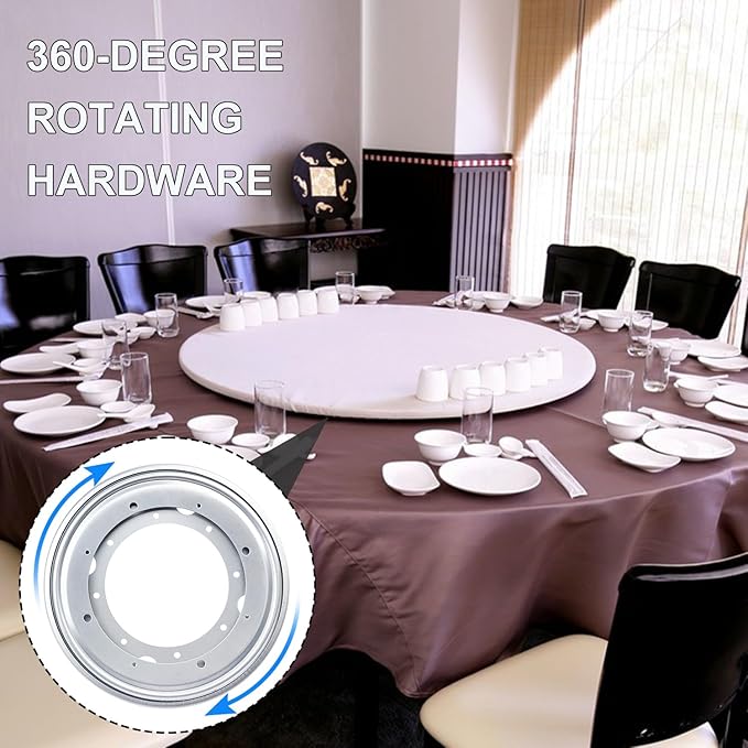 9 Pack 9" Lazy Susan Turntable Bearing Plate, Heavy Duty 750lbs Load Capacity, Lazy Susan Turntable Ball Bearing for Rotating Table, Serving Tray, Kitchen Storage(Silvery)