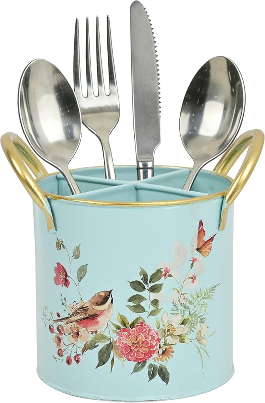 Z&Z ornamentorum Kitchen Utensil Holder for Kitchen Cunter Stylish kitchen Cooking Utensil Organizer Farmhouse Spatula Holder for Countertop (Green)
