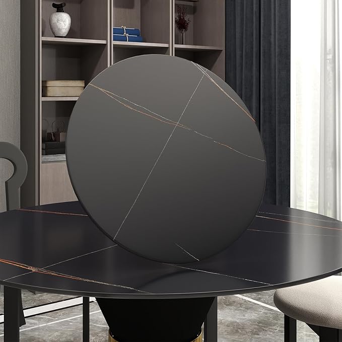 31.5" Lazy Susan for Table Top Tempered Glass Rotating Serving Tray for Dining Table, Kitchen Lazy Susan Organizer Spinning Rotating Food Server Party Centerpieces