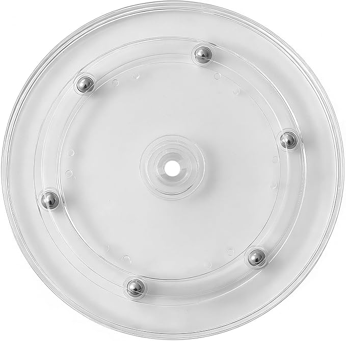 6" Clear Acrylic Lazy Susan Turntable 1 Pack - Small Ball Bearing Rotating Tray Cake Turntable for Decorating Lazy Susan Round Spinning Base for Crafts Cabinet Spice Rack