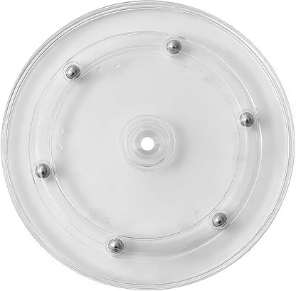 6" Clear Acrylic Lazy Susan Turntable 1 Pack - Small Ball Bearing Rotating Tray Cake Turntable for Decorating Lazy Susan Round Spinning Base for Crafts Cabinet Spice Rack