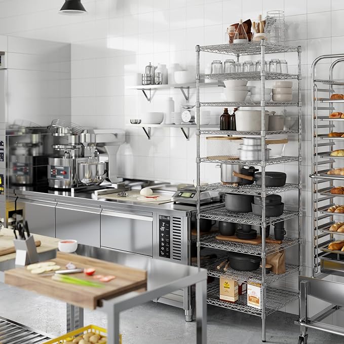 24" Deep x 24" Wide x 86" Height Wire Shelving Kit | 10-Tier | NSF Commercial Storage Rack Unit