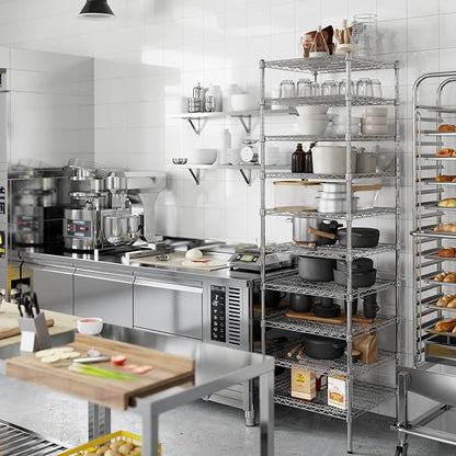 24" Deep x 24" Wide x 86" Height Wire Shelving Kit | 10-Tier | NSF Commercial Storage Rack Unit