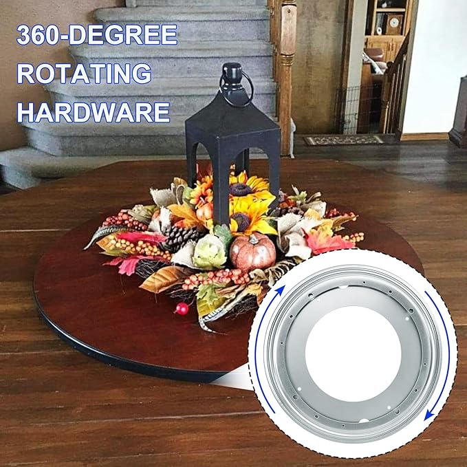 9 Pack 12" Lazy Susan Turntable Bearing Plate, Heavy Duty 1000lbs Load Capacity, Lazy Susan Turntable Ball Bearing for Rotating Table, Serving Tray, Kitchen Storage(Silvery)