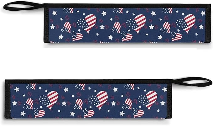 America Flag Reusable Cutlery Bag, Daisy Butterfly Chopstick Case without Chopsticks Travel Utensil Pouch, Flatware Carrying Case for Metal Dinnerware 11.8 Inch