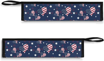 America Flag Reusable Cutlery Bag, Daisy Butterfly Chopstick Case without Chopsticks Travel Utensil Pouch, Flatware Carrying Case for Metal Dinnerware 11.8 Inch