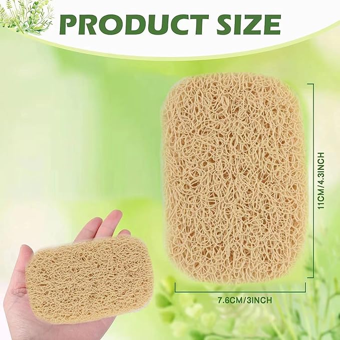 4pcs Soap Lifting Pad for Bar Soap,Beige Non-Slip Soap Saver Pads Self Draining Soap Bars Holder Pads for Kitchen Bathroom Travel Hotel Shower Cleaning Supplies
