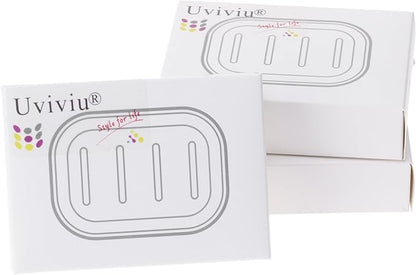 Plastic Soap Dish, Container, Keeps Soap Dry,Easy Cleaning,Drain,White