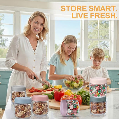 12 Pack 12oz Overnight Oats Containers with Lids, Wide Mouth Jars, Glass Food Storage Containers with Airtight Lids, CRYSTAL Storage Canister for Snacks Yogurt Cereal Fruit Salad Spice Sugar