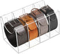 Sezanrpt 4 Compartments Acrylic Belt Organizer, Clear Belt Storage Organizer for Closet, Wall Mount Belt Holder