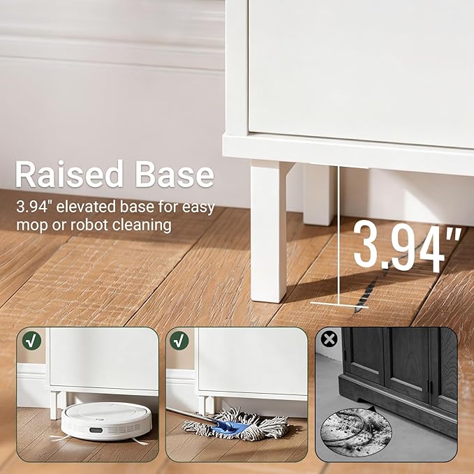 Haotian Slim Shoe Cabinet Entryway, Hidden Shoe Storage with Two Flip Drawers to Save Space, Freestanding Shoe Rack for Front Door, Entryway, Hallway (White)
