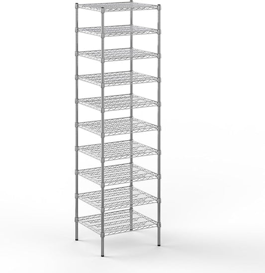 21" Deep x 24" Wide x 86" Height Wire Shelving Kit | 10-Tier | NSF Commercial Storage Rack Unit