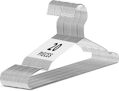 Titiroba 22AB025 Hangers, Stainless Steel, Rustproof, Durable, Set of 20