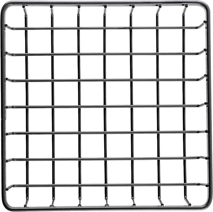 G.E.T. WB-662-MG Square Metal Storage Wire Basket for Pantry, Produce and More, 6" x 6" x 2"