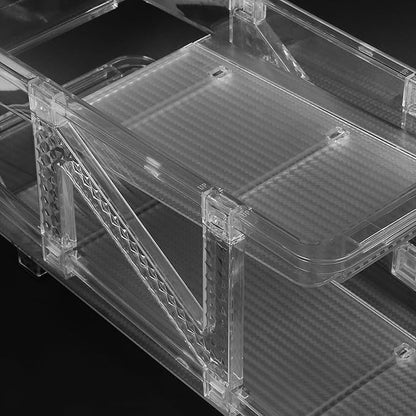 BESTonZON Refrigerator Can Organizer Bin Transparent Dual Rolling Drink Dispenser for Efficient Soda Storage Kitchen Office Living Room