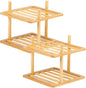 2Pc 2-Tier Vertical Shoe Rack - Tall Narrow Shoe Rack Organizer for Small Spaces,Bamboo Shoen Shelf for Entryway,Closet,Corner,Doorway,Skinny Shoe Shelf Space Saving Shoe Storage