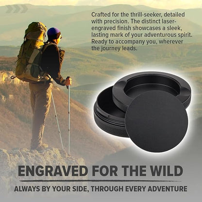 Premium Zyn Metal Can - Waterproof, Moisture & Odor Proof - Metal Zyn Container - Dip Can, Zyn Tin, Zyn Holder with Knurled Edges, Aluminum Zyn Can & Organizer - The Stealth (Black, Knurled Edge)