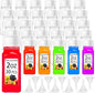 30 Pcs 2oz Small Plastic Shot Bottles with White Caps,Reusable Clear Juice Bottles,Empty Plastic Containers with 10 Funnels for Ginger Shots,Liquids,Beverages