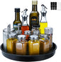 Amolliar 12" 1 Pack Black Lazy Susan Turntable Organizer, Metal Spice Organization for Cabinet, Kitchen, Fridge, Countertop, Makeup, Pantry Organizer and Storage, Non-Skid Rack, Under Sink Organizer