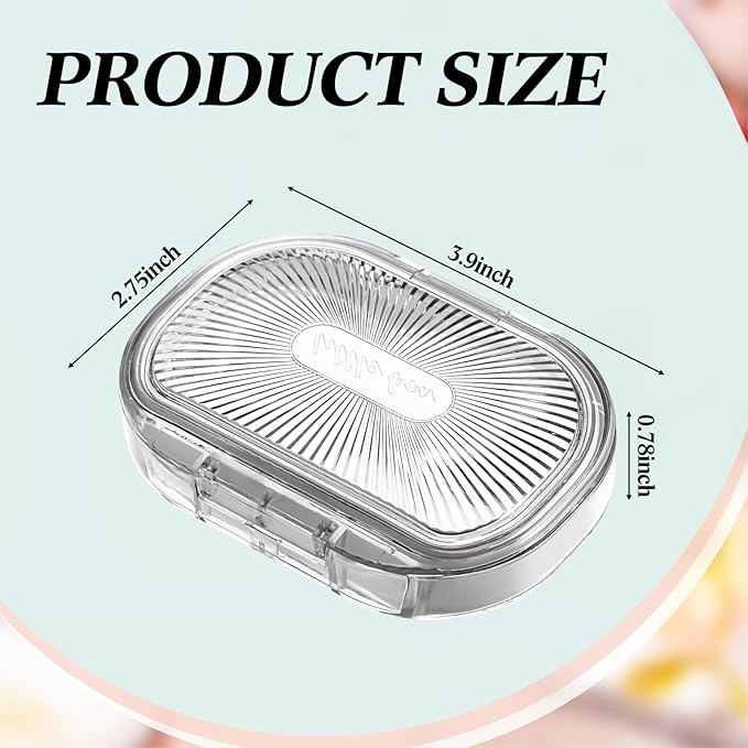 Kigley 4 Pcs Hair Tie Container Small Portable Travel Cotton Swab Holder Dispenser with Lid Plastic Box Storage Containers for Small Items, 3.94 x 2.76 Inch (4 Colors)