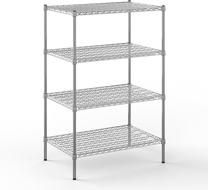 24" Deep x 36" Wide x 54" Height Wire Shelving Kit | 4-Tier | NSF Commercial Storage Rack Unit