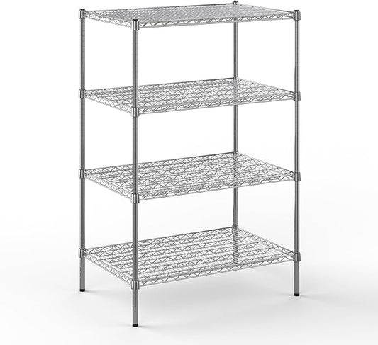 24" Deep x 36" Wide x 54" Height Wire Shelving Kit | 4-Tier | NSF Commercial Storage Rack Unit
