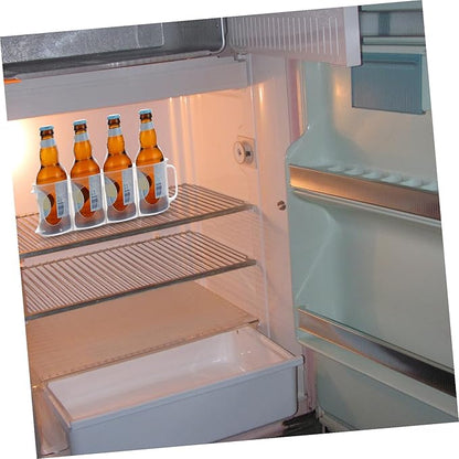 2pcs Stackable Beer Storage Crisper Baskets for Refrigerator Multi-Functional Organizer for Cans and Bottles Storage Container for Kitchen and Beverage Organization