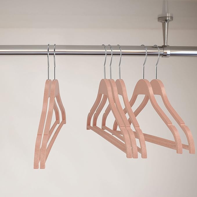 Elama Home 20 Piece Biodegradable Coat Hangers in Pink (ELH-20) (Pack of 2)
