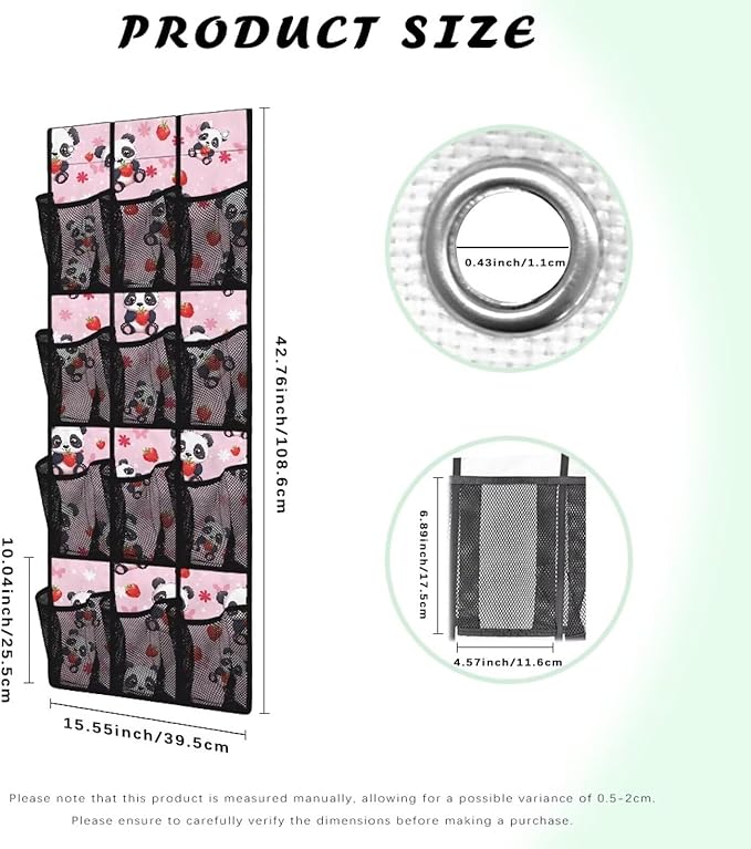 Panda Shoe Organizer Door Hanger,Shoes Hanger Storage Organizer Bag for Bedroom,Hanging Shoe Storage Hanging Bag