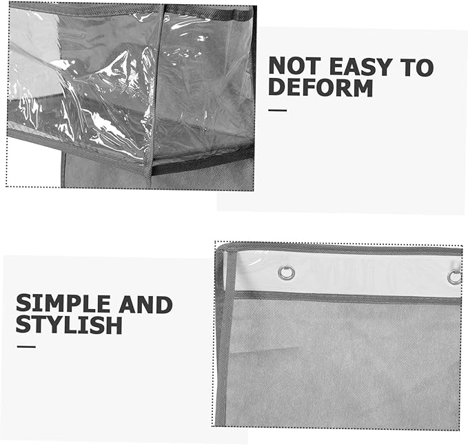 2Pcs Over The Door Handbag Organizer Multi Purpose Hanging Pocket Storage for Home Office School and Space Saving Design with Compartments White Grey
