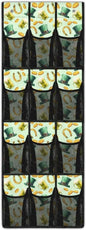 Multi-Purpose 12-Pocket Behind The Door Organizer, Oxford Cloth, Waterproof Large Capacity and Ideal for Bathroom Bedroom or Pantry Storage, Green Hat Gold Coins Horseshoe