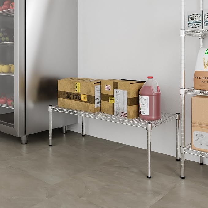 18" Deep x 42" Wide x 14" Height Wire Shelving Kit | 1-Tier | NSF Commercial Storage Rack Unit
