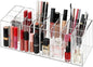 FOMIYES 24-slot Lipstick Holder - Clear Acrylic Makeup Organizer for Countertop, Vanity and Bathroom, Display Rack for Lipsticks Lip Glosses