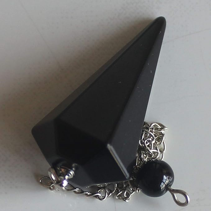 Faceted Mixed gemstone crystal pendulum point reiki chakra pendant bead Chain 6''