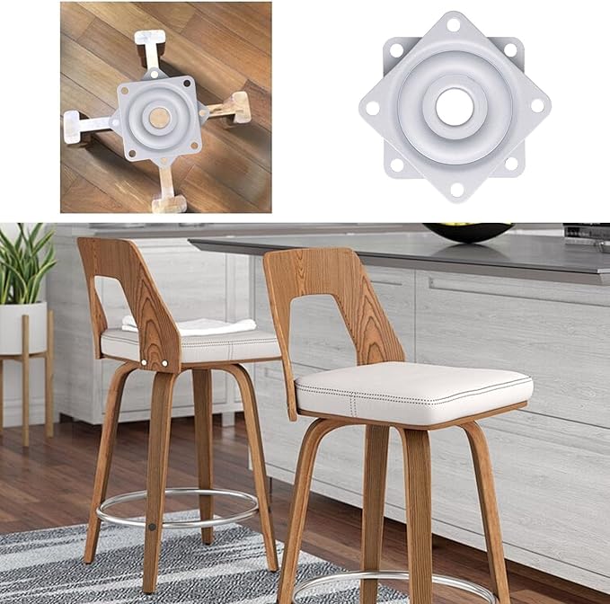 3pcs 2" Lazy Susan for Table Top, Strong Metal Lazy Susan Turntable Steel Ball Bearing Rotating Tray Hardware for Table Cabinet Low Profile (Silver)