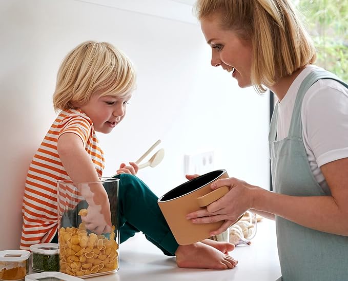 Mepal Modula Transparent Food Storage Container | 34oz/1,000ml | Perfect for Dry Goods | Dishwasher Safe | White Framed Lid | BPA Free | Made in Holland