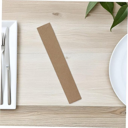 Angoily 200Pcs Disposable Kraft Paper Chopsticks Bags for Utensil Storage Portable Cutlery Holders for Bbq Picnic Travel Home Kitchen and Restaurant Use