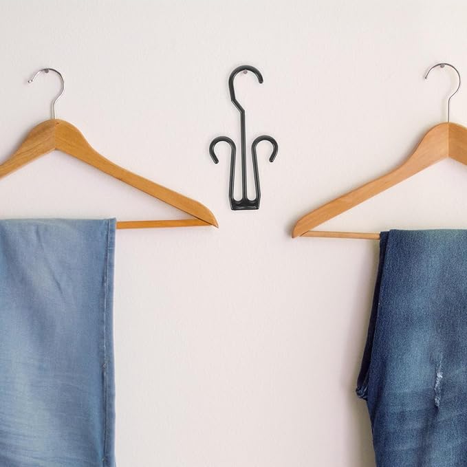 Cabilock Shoe Hangers with Double Hooks 60Pcs Plastic Shoe Hook Organizer for Wall Storage and Drying Space-Saving Display for Home Travel Retail