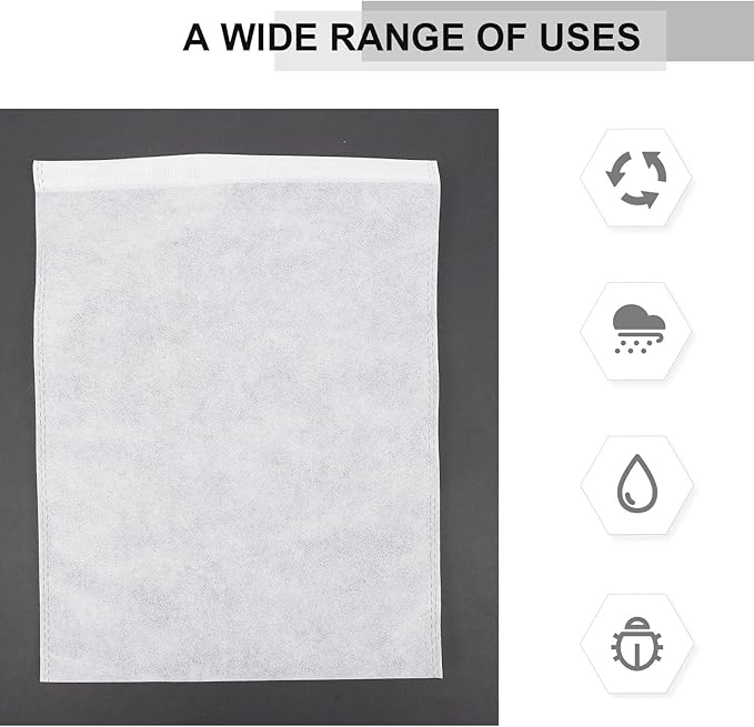 Cabilock 100Pcs Non-Woven Storage Bags 11X9.8 Inch Dustproof Isolation Bags for Shoes Clothing Travel Home Organization