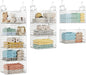 VyGrow 5 Tier Hanging Closet Organizer with Adjustable Dividers, Heavy-Duty Storage Shelves for Clothing, Kitchen, Laundry Room, Extra Large Baskets, 15.7" W x 11.8" D x 51" H, White