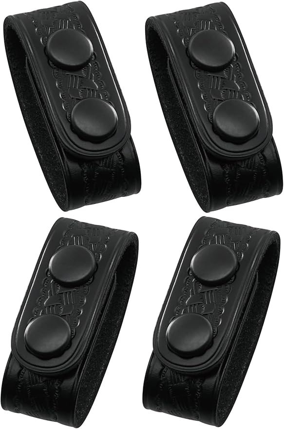 Perfect Fit Shield Wallets Duty Belt Keeper with Double Snap Closure (Pack of 4)