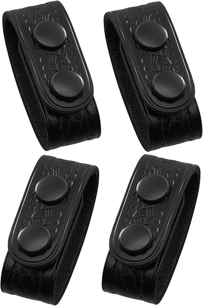 Perfect Fit Shield Wallets Duty Belt Keeper with Double Snap Closure (Pack of 4)