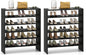 Giantex 3-in-1 Vertical Shoe Rack, 6-Tier Free Standing Shoe Storage Organizer w/Stackable Design for 18 Pairs, 31 Inch Wide Wood Shoe Shelf for Closet, Entryway, Living Room, Office (2, Black)