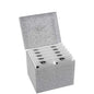 10 Layers Acrylic Eyelash Storage Box,Eyelash Holder Extension Tool,Makeup Organizer False Eyelashes Glue Pallet Holder, Grafting Eye lashes Close-Packed Display with 10 Pallets (Silver)