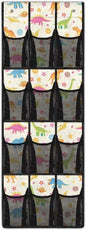 Multi-Functional Over the Door Organizer with 12 Mesh Pockets, Storage Hanging Bag Behind the Door for Shoes Accessories Cleaning Supplies for Home Office Use, Cartoon Dinosaur
